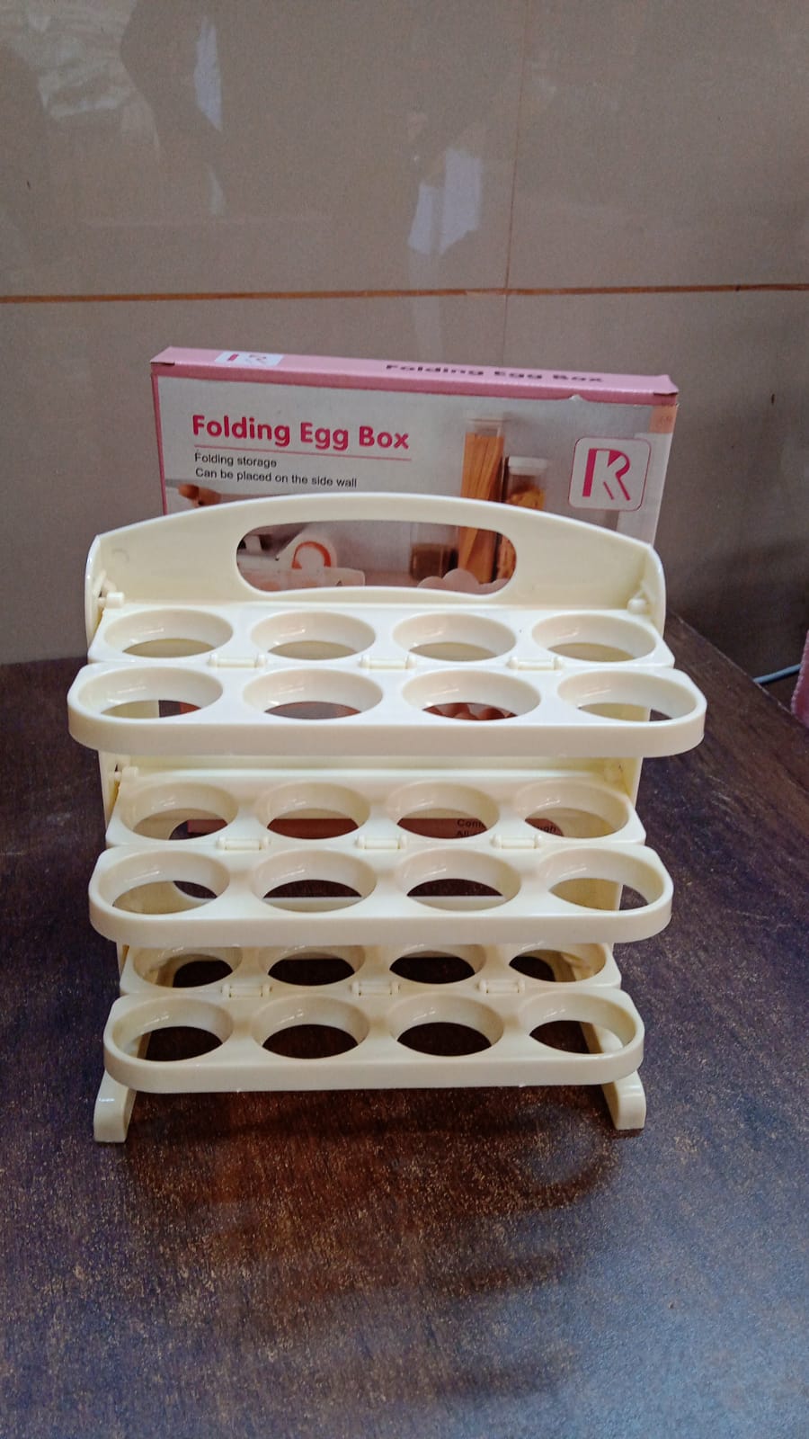 Plastic Foldable Egg Tray | 24 Grid Egg Storage Box (1 Pc) Plastic Foldable Egg Tray | 24 Grid Egg Storage Box (1 Pc)